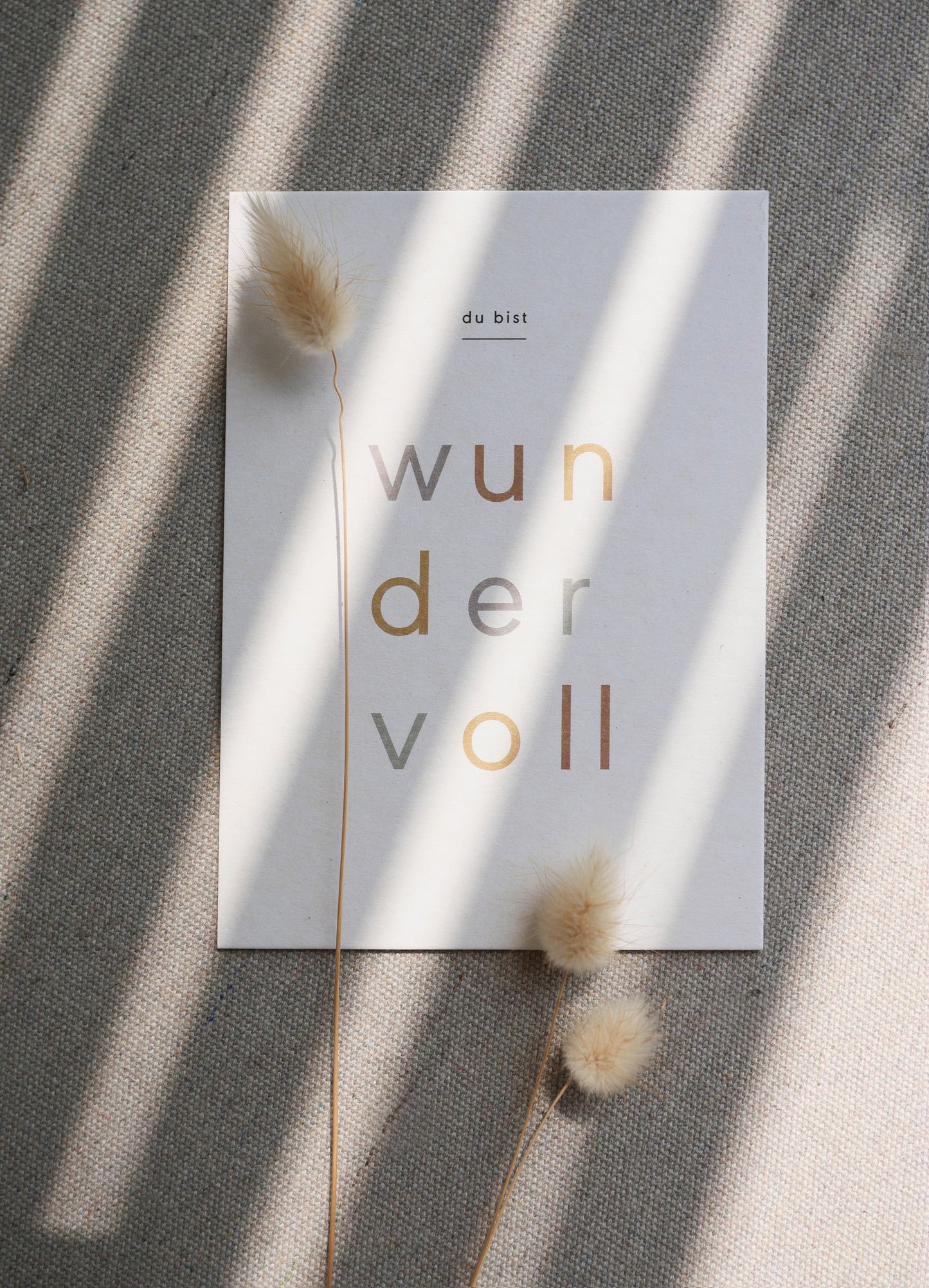 Postkarte – Du bist wundervoll.