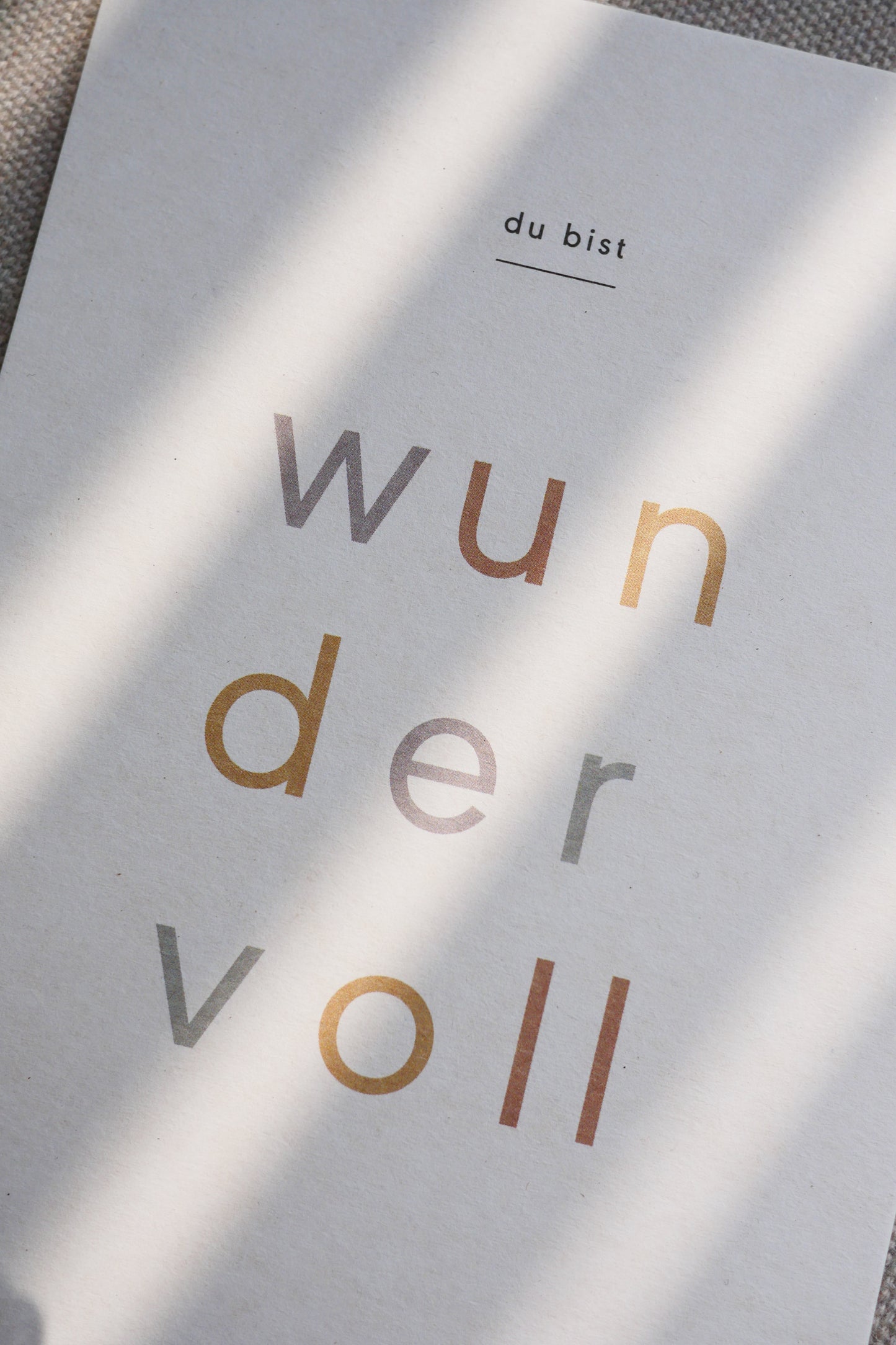 Postkarte – Du bist wundervoll.