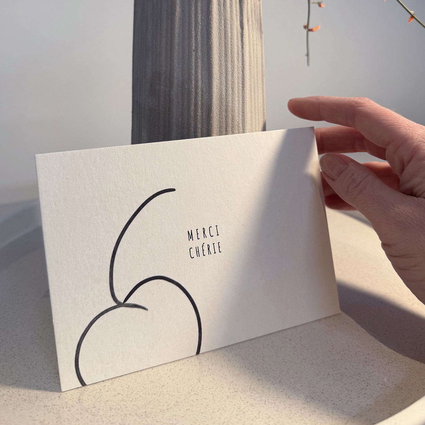 Postkarte – Merci Chérie